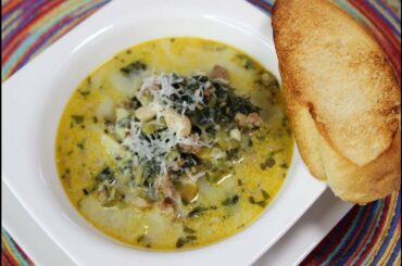 TWO SOUPS IN ONE! Zuppa Toscana and Tuscan White Bean Soup!