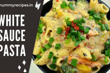 White Sauce Pasta with Vegetables Recipe
