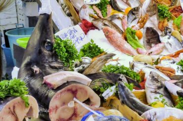 Ballaro', the Biggest Fresh Fish Market in Palermo, Sicily, Italy