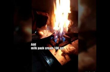 Alfredo pasta in white souce authentic Italian dish in