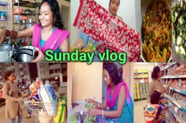Indian mom daily lifestyle routine/ Indian lunch meal recipe/ my Sunday shopping haul