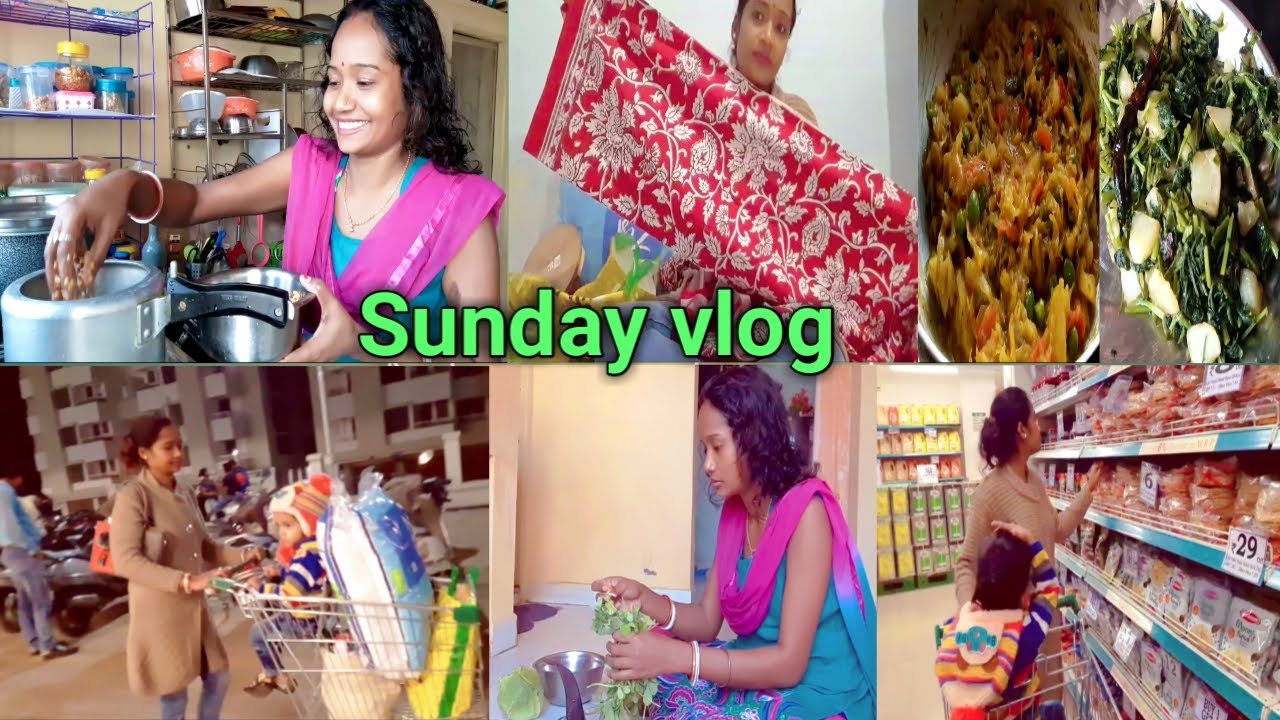 Indian mom daily lifestyle routine/ Indian lunch meal recipe/ my Sunday shopping haul Indian mom daily lifestyle routine/ Indian lunch meal recipe/ my Sunday shopping haul