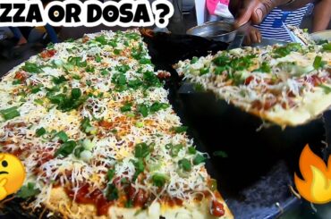 PIZZA + DOSA = Thinnest Base Pizza🔥🔥| Pizza Dosa|