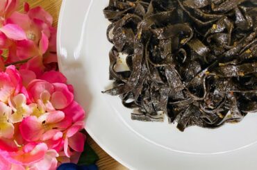 কালা নুডুলস l Black tagliatelle recipe l italian famous pasta