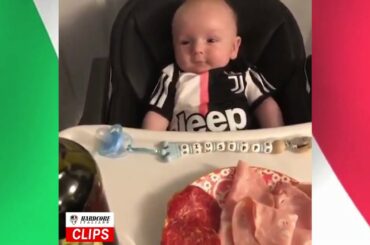 Italian Baby Knows How to Snack - Funny Video!