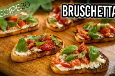 Bruschetta with Semi Dried Tomatoes and Goat Cheese