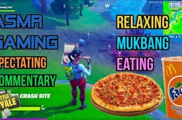 ASMR Gaming 🍕 Fortnite Mukbang Eating Sausage Pepperoni Pizza Commentary 먹방 🎮🎧 Relaxing 😴💤