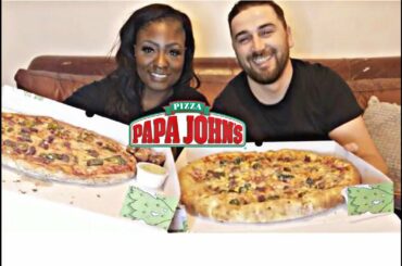 PAPA JOHNS PIZZA Mukbang