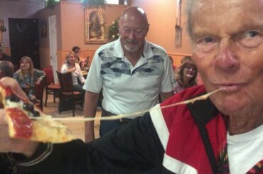 The Huge 28 Inch Pizza at Lil Italy Bistro in Bonita Springs, FL