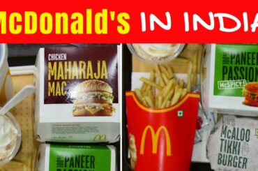 McDonald's in India | Eating Indian McDonalds menu taste test in Kolkata