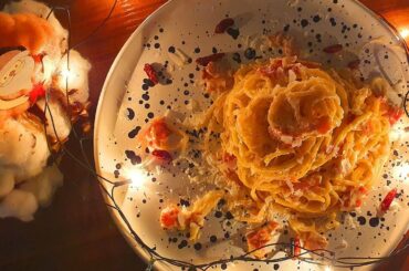 Korean Spicy Carbonara Spaghetti Pasta