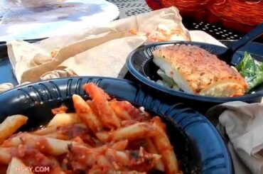 V#78 HSKY Italian Lunch @ Universal Studios Hollywood Entertainment Capital of LA pizza 2014 HD