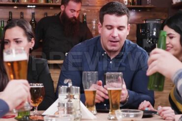 Friends Dining Out Stock Video