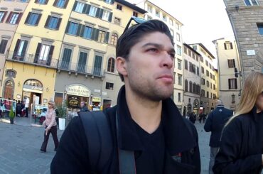 Eating Gelato in Florence Italy