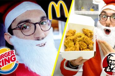 BABBO NATALE MANGIA AI FAST FOOD PER 24 ORE!