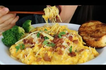 ASMR Creamy Butternut Squash Pasta *Cooking, No Talking Eating Sounds Mukbang
