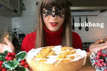 MUKBANG ITA: MANGIO DOLCE: PASTIERA NAPOLETANA. BUON NATALE (EATING SHOW CHRISTMAS ITALIANO)