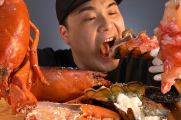 대왕 랍스터 꼬리회와 집게찜 먹방~!! 리얼사운드 social eating Mukbang(Eating Show)