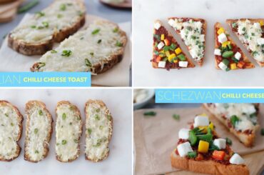 Schezwan Chilli Cheese Toast + Italian Chilli Cheese Toast Recipes | Glamrs