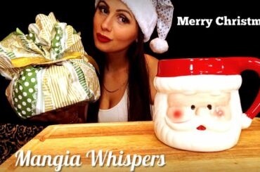 CHRISTMAS MUKBANG! EATING PISTACCHIO PANNETONE CAKE! (TALKING) | MANGIA WHISPERS