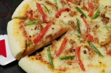Chicken Pizza Recipe - Homemade Pizza dough Recipe