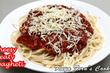 HOW TO MAKE THE BEST CHEESY AND MEATY SPAGHETTI RECIPE!!!