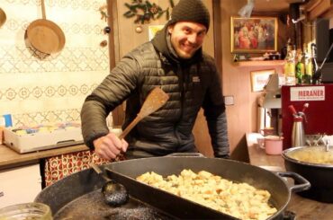 Italian Street Food - Merry Christmas with melting cheese Bolzano Italy