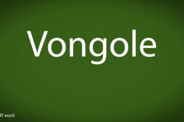 How to pronounce Vongole [Italian food]