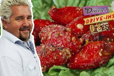 SCREAMING Red Spicy Garlic Wings (from #DDD with Guy Fieri) | Food Network
