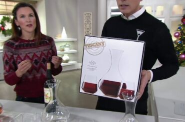 Lenox 3-Piece Tuscany Wine Decanter & Glass Set on QVC