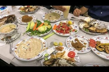 Preparing to film dinner in Alexandria, Egypt