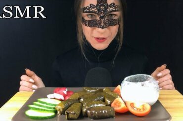 MUKBANG ASMR DOLMA (Armenian Food) Stuffed Grape Leaves *Eating Show