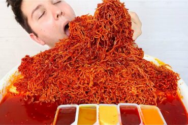 Nuclear Fire Noodles With Chick-Fil-A • MUKBANG