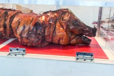 Savoury and Fatty Pork Roast Sandwich From Italy. Porchetta Street Food in Turin