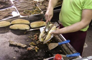 Italian Sandwiches from Palermo, Sicily. Lots of Sausages. Street Food from Italy