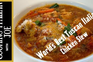 World's Best Tuscan Italian Chicken Stew Cooking Italian with Joe