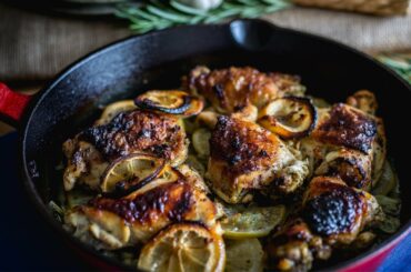 LEMON & ROSEMARY ROAST CHICKEN WITH WHITE WINE