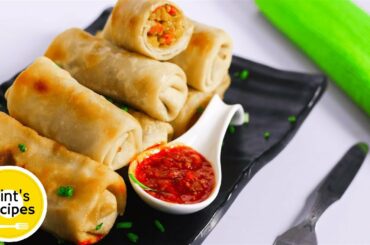 वेज स्प्रिंग रोल्स की आसान रेसिपी | Veg Spring Rolls Recipe | Breakfast Recipes