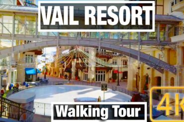 4K City Walks: Vail Village Colorado City Tour - Virtual Walk beginner Treadmill workout Video