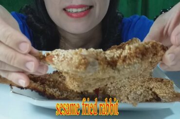 ASMR*sesame fried rabbit* extremely delicious dish(eating sounds)no talking| VI ASMR