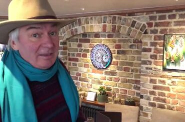 Martin Cheek's mosaics in Sardinia restaurant