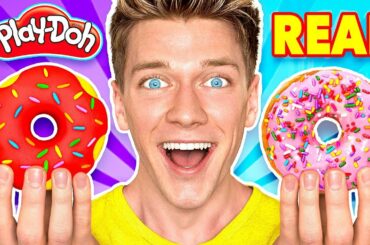 Making Food out of Play-Doh! Learn How To Make Diy Edible Candy vs Real Squishy Food Challenge