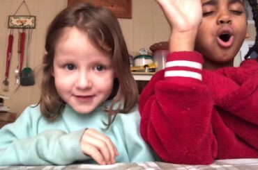 Isabel and paisley eating😃😃😃!!!