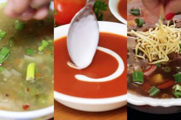 ♨ 3 आसान झटपट और टेस्टी सूप की रेसिपी सर्दियों के लिए | Super Tasty and Healthy Vegetable Soup Hindi