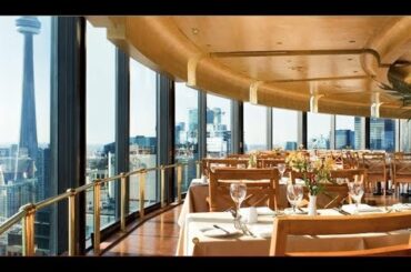 The Westin Harbour Castle Restaurant with view of Toronto Downtown
