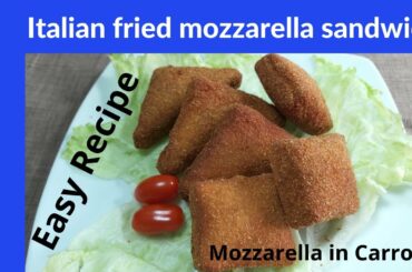 Italian fried mozzarella sandwich ( Mozzarella in Carrozza)