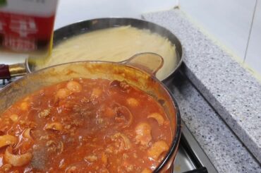 Cooking spaghetti sauce in my own recipe.  Video 3