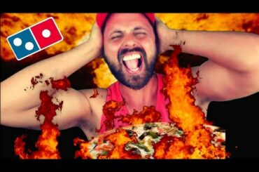 Eating Domino's Pizza in Hell - ASMR - Pacific Veggie pizza and Spinach feta cheesy bread