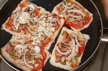 Quick and Easy Bread Pizza Without Oven