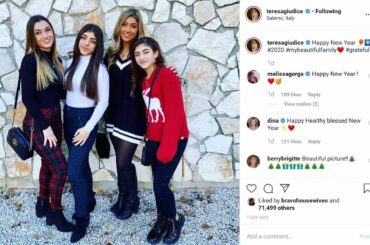 Teresa Giudice celebrates with daughters and father after revealing prenup